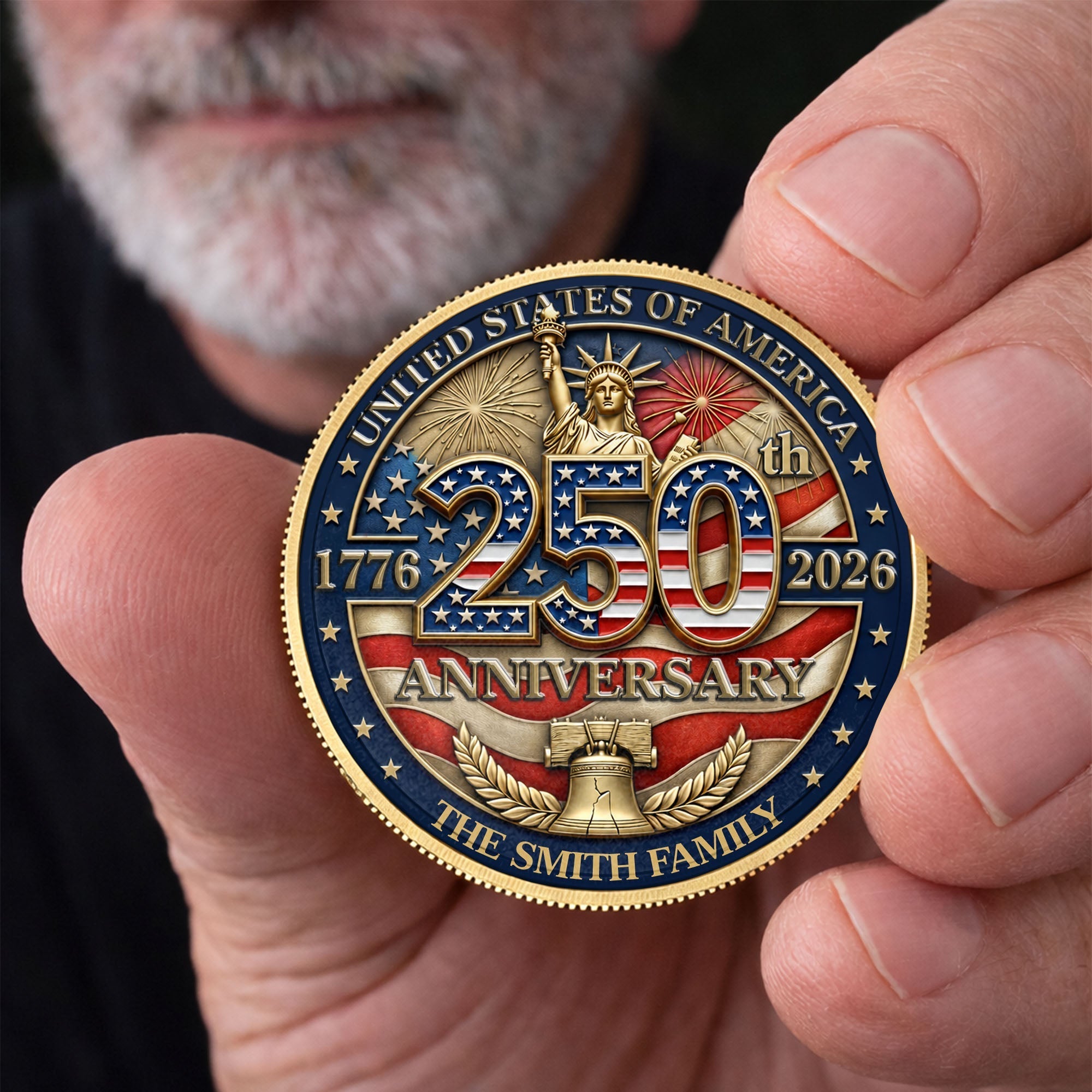 Personalized Commemorative Coin Custom Name Gift for Family