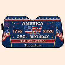 Load image into Gallery viewer, Personalized Auto Sunshade USA Map Stars Custom Car Gift
