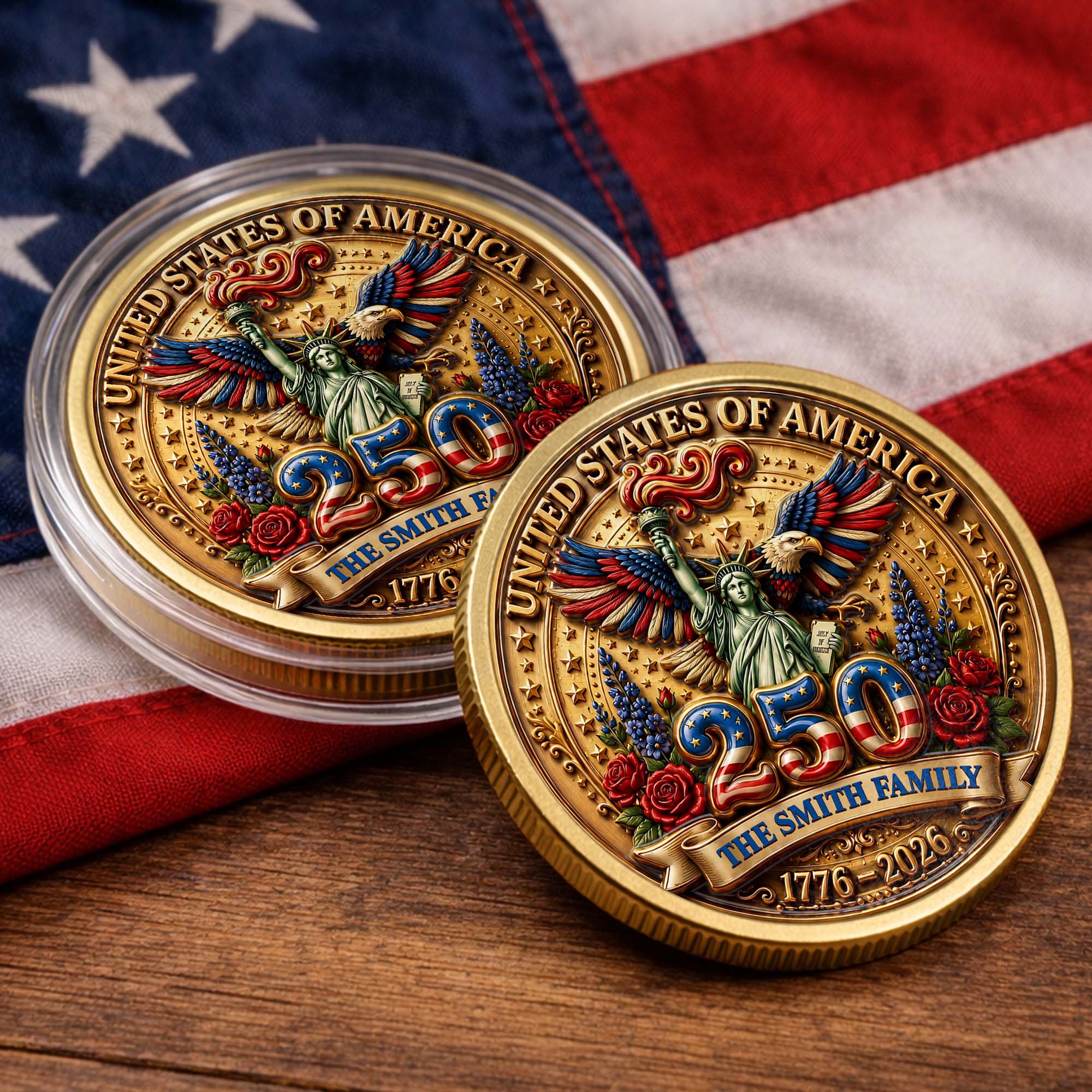 Personalized Commemorative Coin Custom Name Family Gift