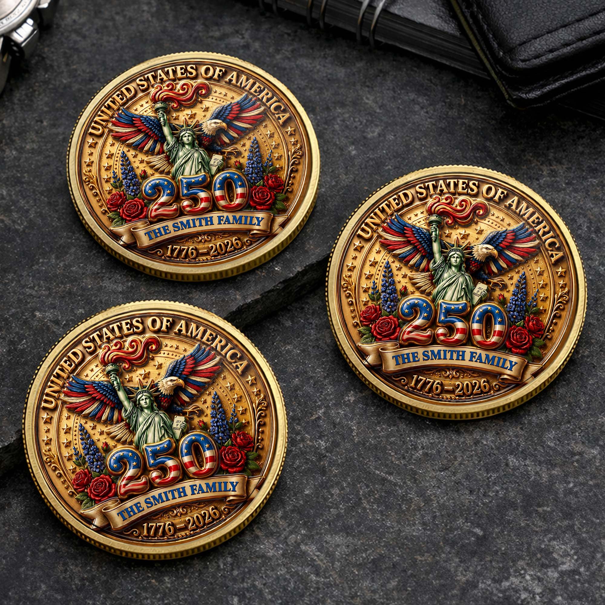 Personalized Commemorative Coin Custom Name Family Gift