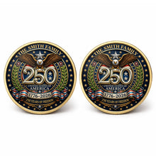 Load image into Gallery viewer, Custom Commemorative Coin 250 Years Freedom Gift for Dad
