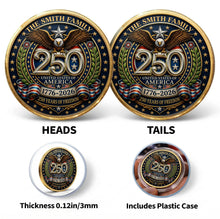 Load image into Gallery viewer, Custom Commemorative Coin 250 Years Freedom Gift for Dad
