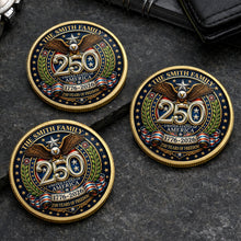 Load image into Gallery viewer, Custom Commemorative Coin 250 Years Freedom Gift for Dad

