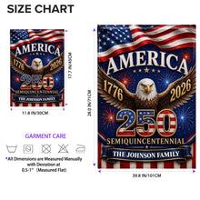 Load image into Gallery viewer, Personalized American Flag Fireworks Garden Flag for 4th of July
