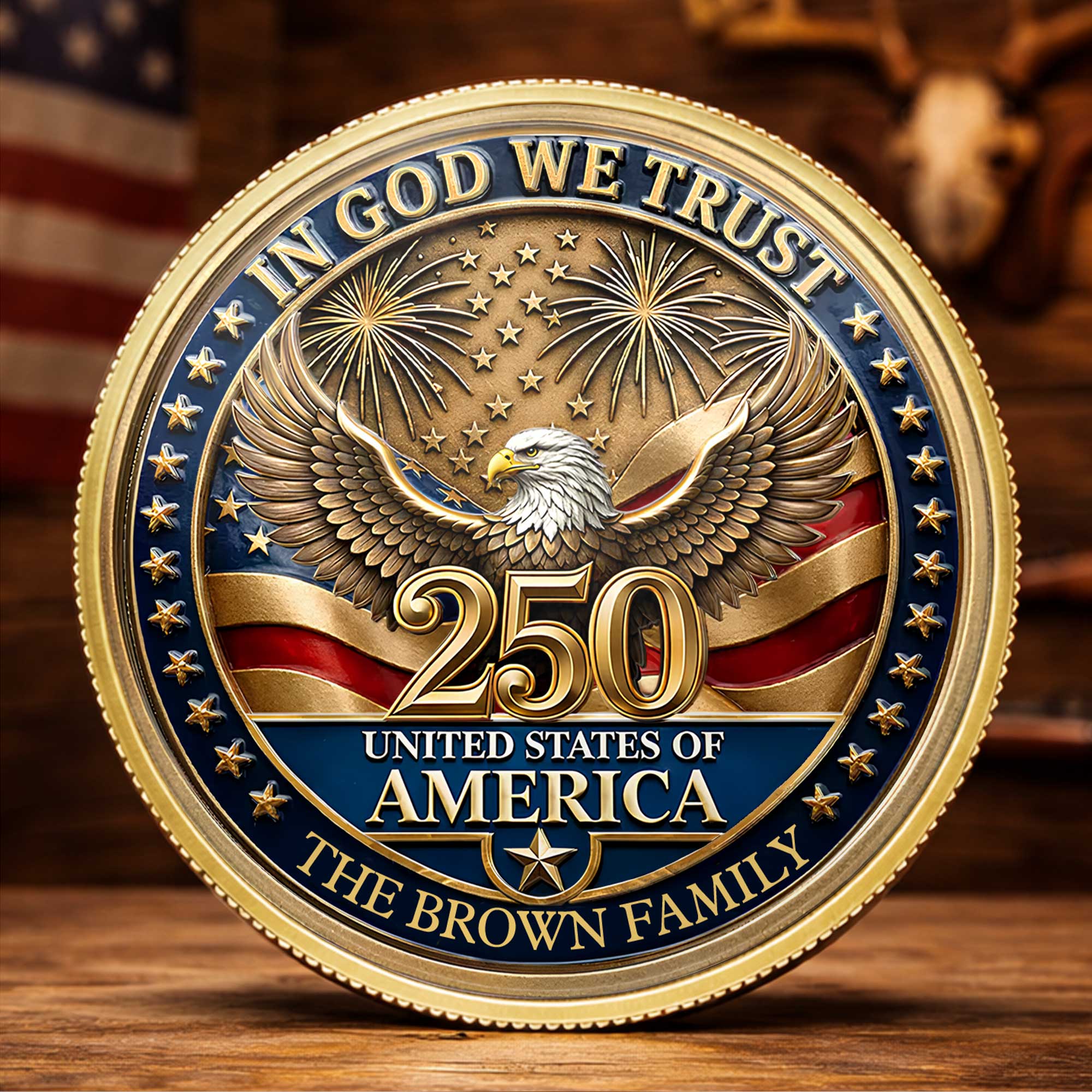 Personalized Commemorative Coin Custom Name Gift for Dad