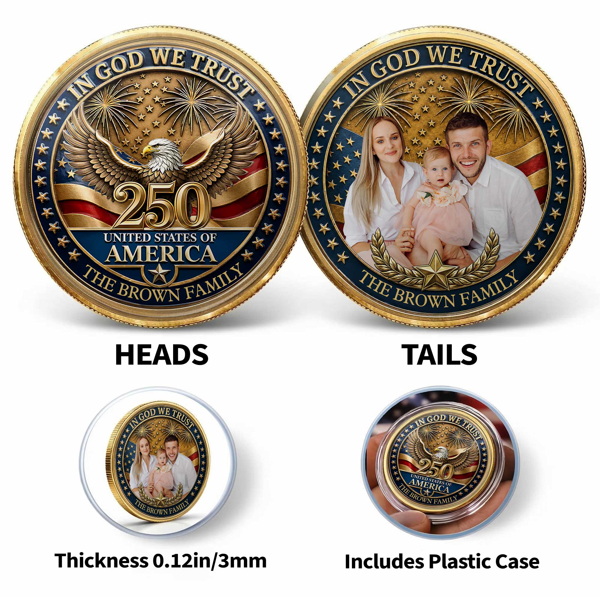 Personalized Commemorative Coin Custom Name Gift for Dad