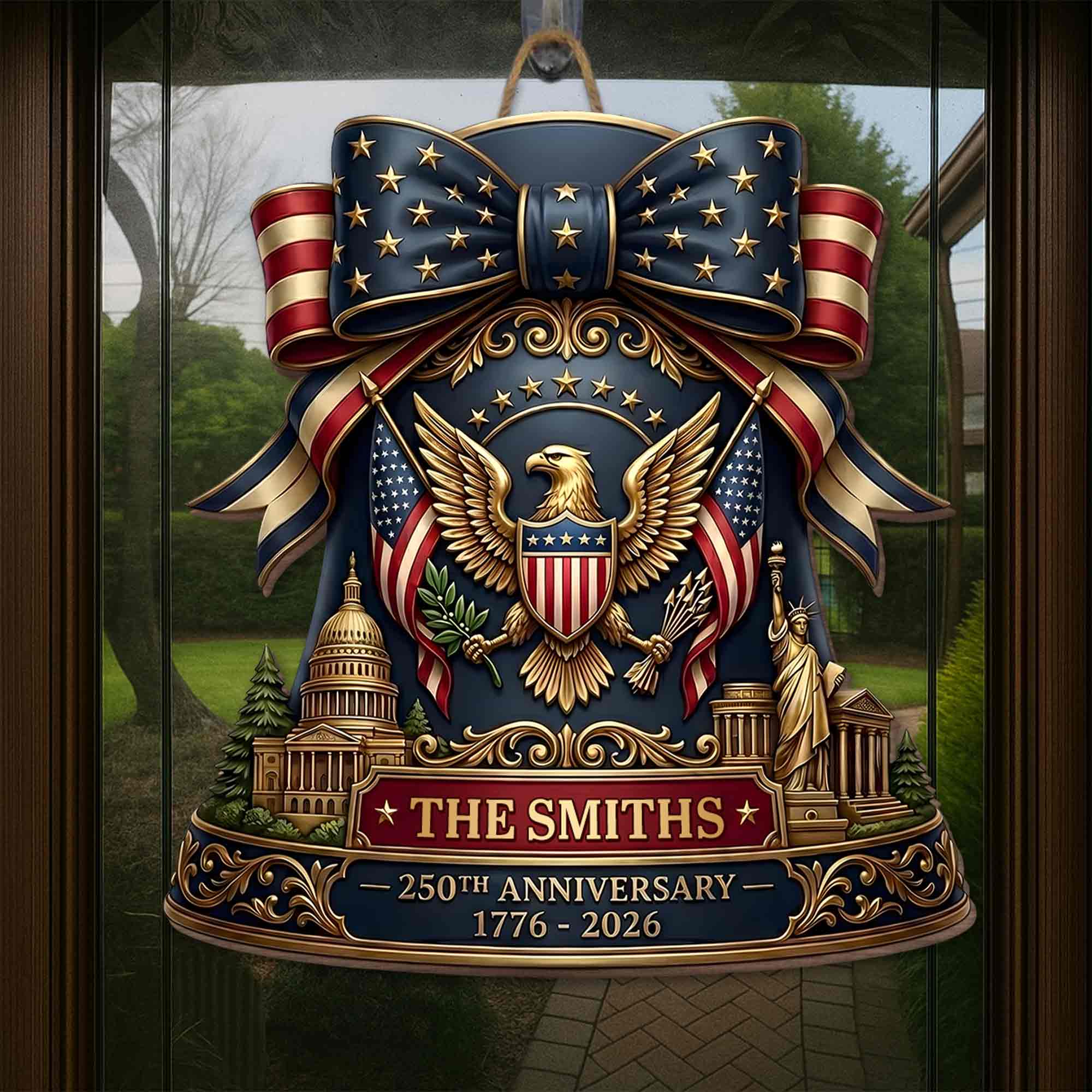 Personalized Eagle American Flag Wood Sign Custom Gift Idea