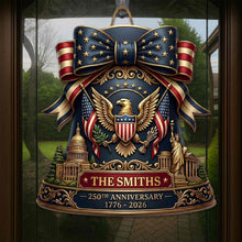 Load image into Gallery viewer, Personalized Eagle American Flag Wood Sign Custom Gift Idea
