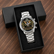 Load image into Gallery viewer, Personalized Black Men's Watch Custom Name Gift for Dad
