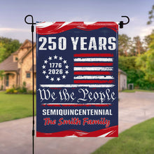 Load image into Gallery viewer, Personalized 4th of July Garden Flag Custom Family Name Gift
