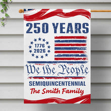 Load image into Gallery viewer, Personalized 4th of July Garden Flag Custom Family Name Gift
