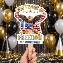 Load image into Gallery viewer, Personalized Custom Hand Fan USA Freedom Eagle Family Gift
