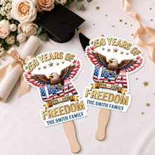 Load image into Gallery viewer, Personalized Custom Hand Fan USA Freedom Eagle Family Gift
