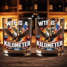 Load image into Gallery viewer, Personalized Whiskey Glass Custom Name Patriotic Eagle Gift for Dad
