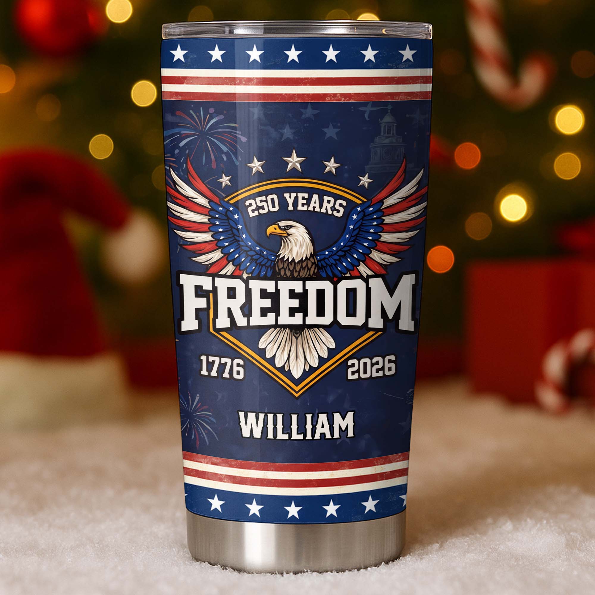 Personalized Stainless Steel Tumbler 20oz Eagle Gift for Dad