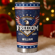 Load image into Gallery viewer, Personalized Stainless Steel Tumbler 20oz Eagle Gift for Dad
