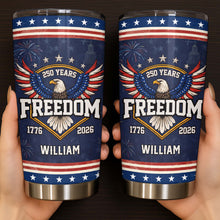 Load image into Gallery viewer, Personalized Stainless Steel Tumbler 20oz Eagle Gift for Dad
