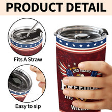 Load image into Gallery viewer, Personalized Stainless Steel Tumbler 20oz Eagle Gift for Dad
