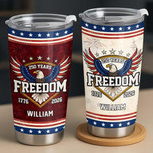 Load image into Gallery viewer, Personalized Stainless Steel Tumbler 20oz Eagle Gift for Dad
