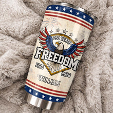 Load image into Gallery viewer, Personalized Stainless Steel Tumbler 20oz Eagle Gift for Dad
