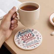 Load image into Gallery viewer, Personalized Ceramic Coaster Custom Name Fireworks Gift for Family
