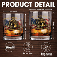 Load image into Gallery viewer, Personalized Whiskey Glass Custom Name Gift for Dad 4th of July
