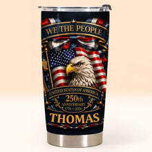Load image into Gallery viewer, Personalized 20oz Stainless Steel Tumbler American Flag Gift for Dad
