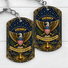 Load image into Gallery viewer, Personalized Stainless Steel Keychain Custom Name Gift for Dad
