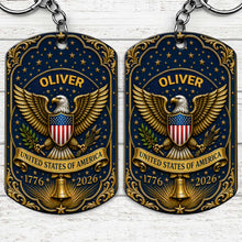 Load image into Gallery viewer, Personalized Stainless Steel Keychain Custom Name Gift for Dad
