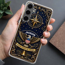 Load image into Gallery viewer, Personalized Clear Phone Case US Eagle Design Custom Name Gift for Dad
