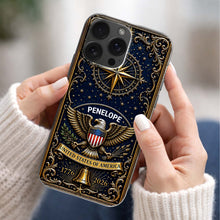 Load image into Gallery viewer, Personalized Clear Phone Case US Eagle Design Custom Name Gift for Dad
