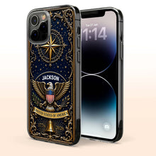 Load image into Gallery viewer, Personalized Clear Phone Case US Eagle Design Custom Name Gift for Dad
