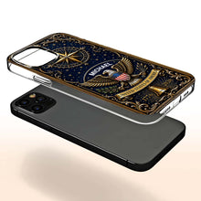 Load image into Gallery viewer, Personalized Clear Phone Case US Eagle Design Custom Name Gift for Dad
