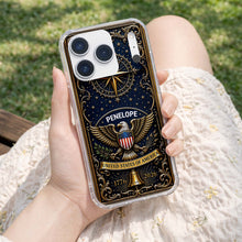 Load image into Gallery viewer, Personalized Clear Phone Case US Eagle Design Custom Name Gift for Dad
