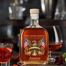 Load image into Gallery viewer, Personalized Whiskey Bottle Custom Name Gift for Dad 4th of July
