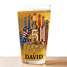 Load image into Gallery viewer, Personalized Beer Glass Custom Name Independence Day Gift
