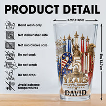 Load image into Gallery viewer, Personalized Beer Glass Custom Name Independence Day Gift
