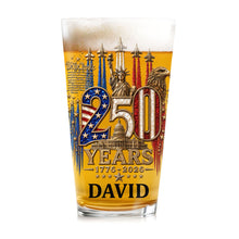 Load image into Gallery viewer, Personalized Beer Glass Custom Name Independence Day Gift
