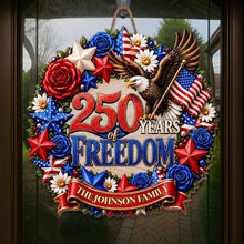 Load image into Gallery viewer, Personalized Patriotic Family Wood Sign Custom Name Gift for Dad
