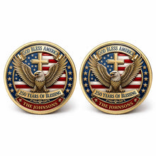 Load image into Gallery viewer, Custom Commemorative Coin God Bless America 250th Anniversary Gift for Dad
