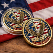 Load image into Gallery viewer, Custom Commemorative Coin God Bless America 250th Anniversary Gift for Dad
