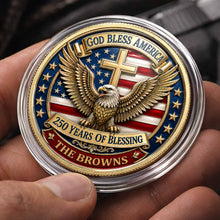 Load image into Gallery viewer, Custom Commemorative Coin God Bless America 250th Anniversary Gift for Dad
