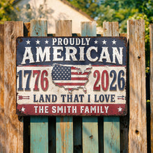 Load image into Gallery viewer, Personalized USA Map Metal Sign Custom Name Gift for Dad
