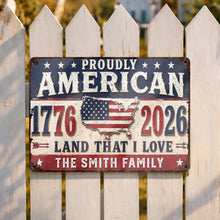 Load image into Gallery viewer, Personalized USA Map Metal Sign Custom Name Gift for Dad
