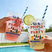 Load image into Gallery viewer, Personalized Frosted Cups Custom Name Party Gift for 4th of July
