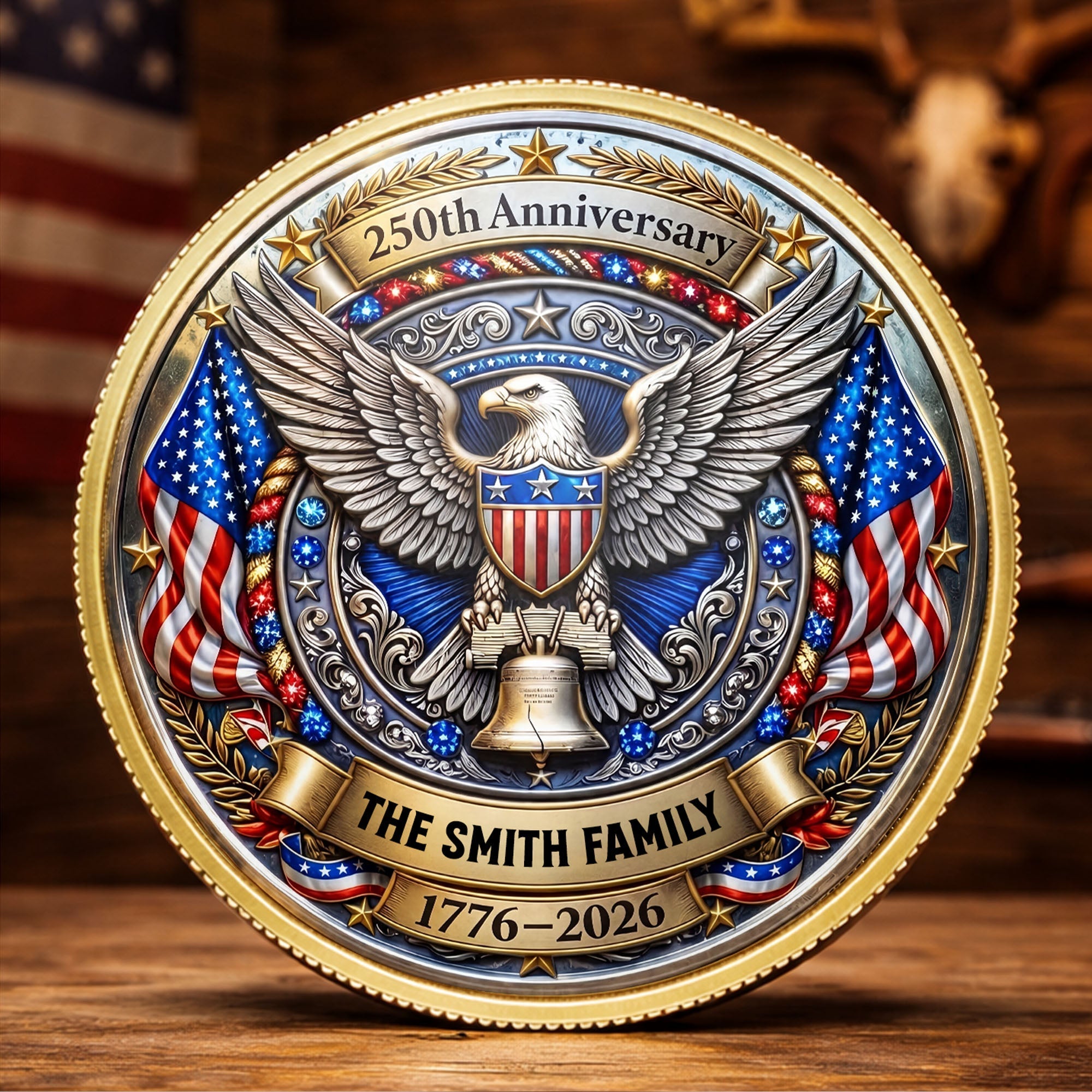 Personalized Commemorative Coin 250th Anniversary Gift for Family
