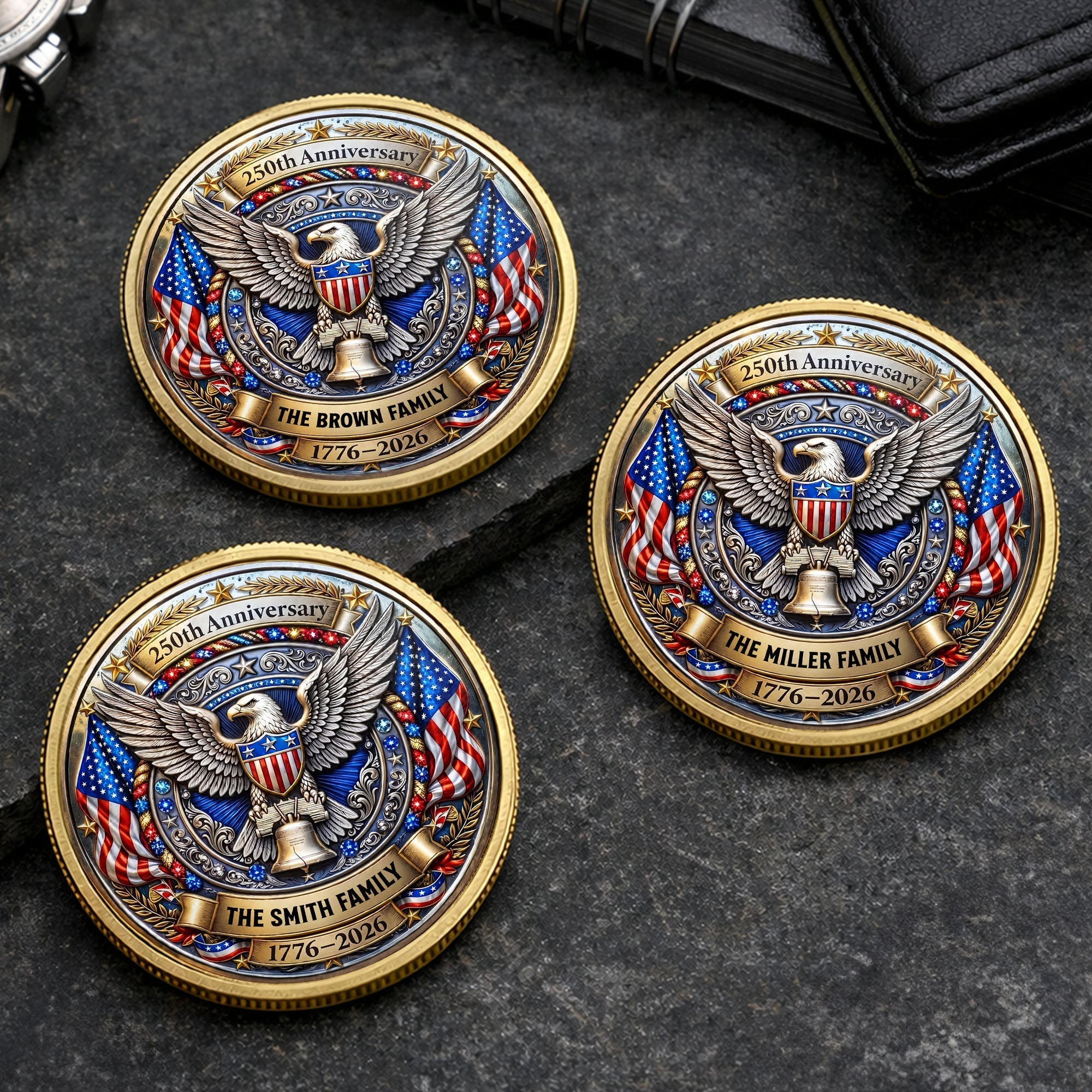 Personalized Commemorative Coin 250th Anniversary Gift for Family