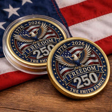 Load image into Gallery viewer, Personalized American Flag Commemorative Coin Gift for Dad
