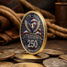 Load image into Gallery viewer, Personalized American Flag Commemorative Coin Gift for Dad
