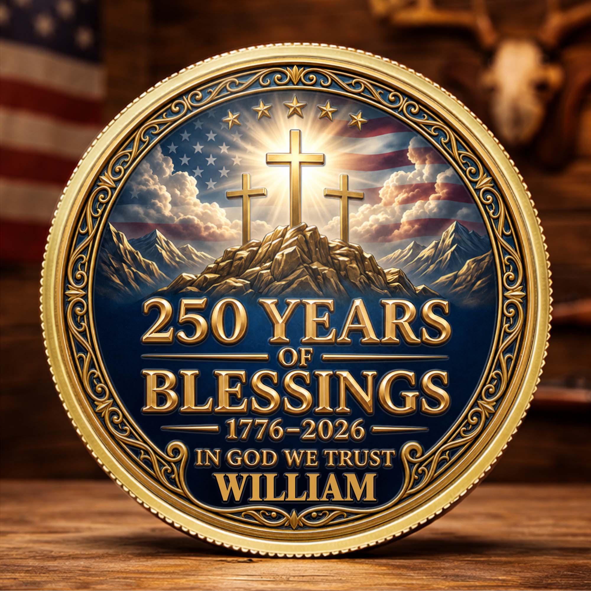 Personalized Commemorative Coin Custom Name Gift for Dad